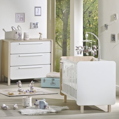 chambre bébé duo nest lit  commode de sauthon meubles sur