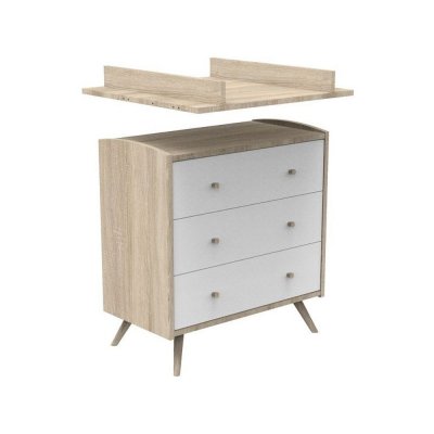 Commode 3 tiroirs access bois blanc