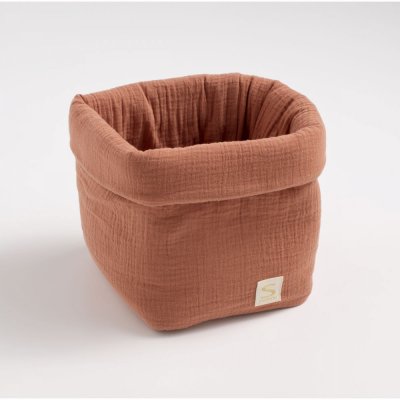 Panier de rangement uni terracotta