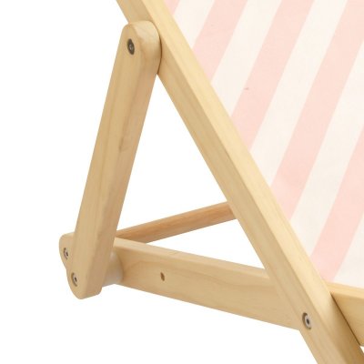 Transat de plage rose