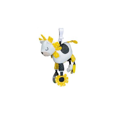 Jouet de voyage bébé pluche et pompon