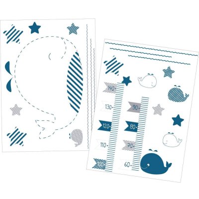 Stikers muraux blue baleine