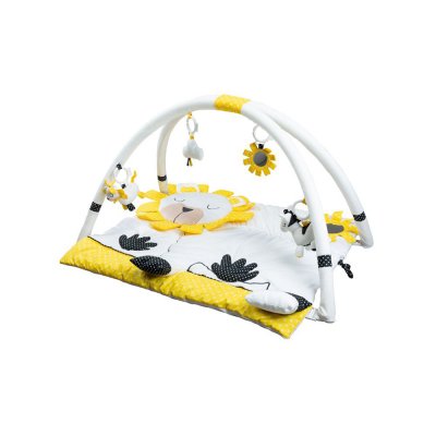 Tapis d'éveil pluche et pompon