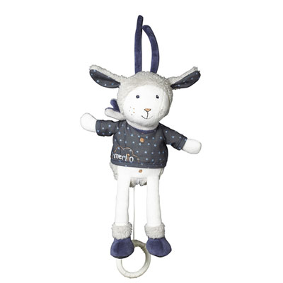 Peluche bébé mini musical merlin