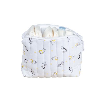 Trousse de toilette bébé pluche et pompon