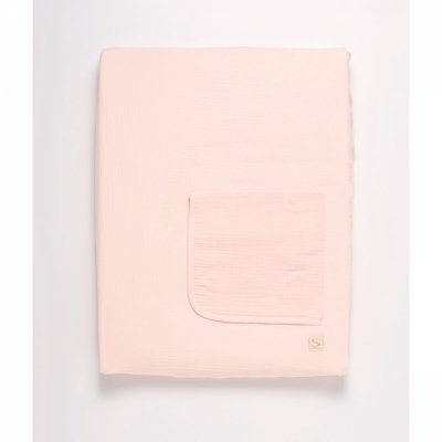 Matelas à langer avec housse et serviette uni pétale