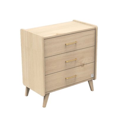Commode 3 tiroirs arty avec plan à langer amovible