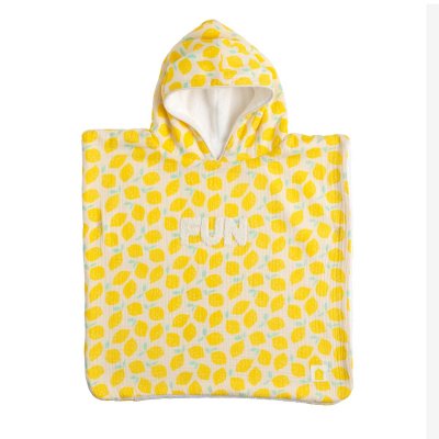 Poncho de bain citron