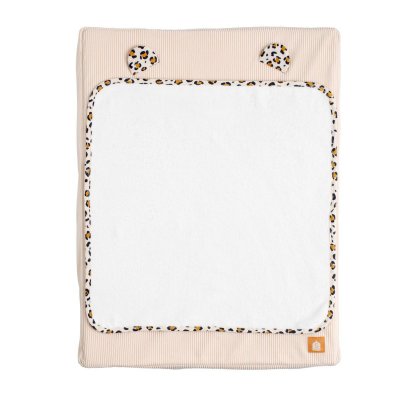 Matelas à langer avec serviette éponge léopard rose