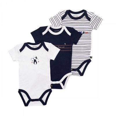 Lot de 3 bodies manches courtes 3 mois baby sailor