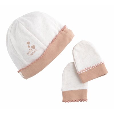 Bonnet bébé naissance - 1 mois petit coeur