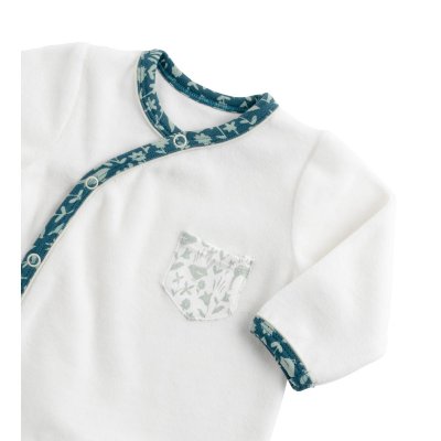 Pyjama bébé blanc 3 mois motif tilleul promenons nous
