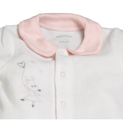 Pyjama bébé velours blanc 3 mois lilibelle