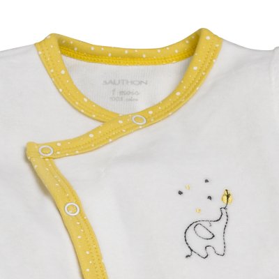 Pyjama velours babyfan blanc/jaune