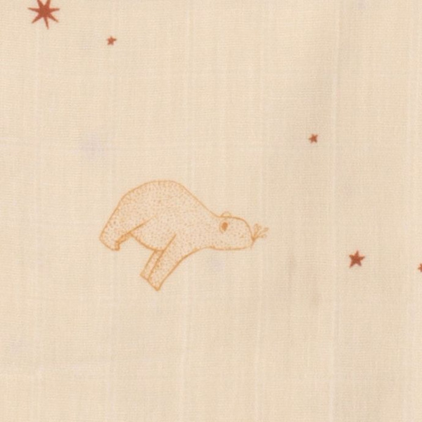 Lot de 3 langes coton bio 70 x 70 orsino Sauthon baby deco