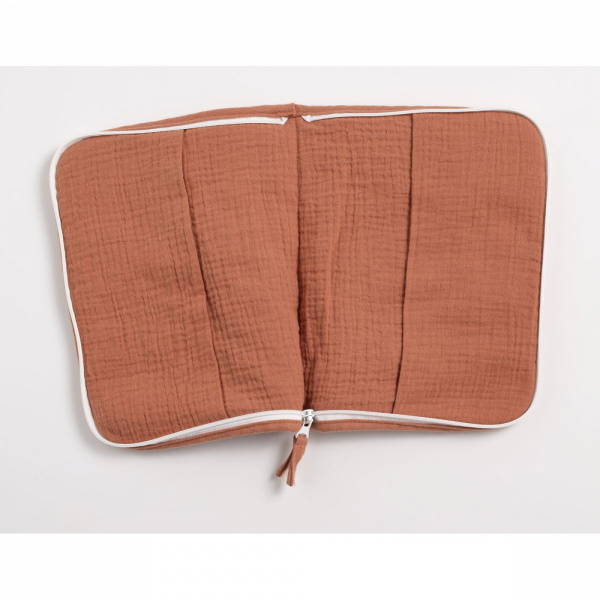 Protège carnet de santé bébé uni terracotta Sauthon baby deco