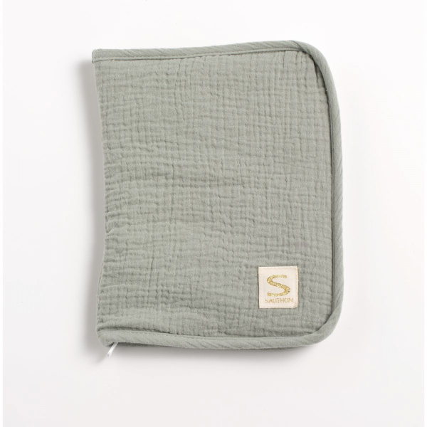 Protège carnet de santé bébé uni sauge Sauthon baby deco