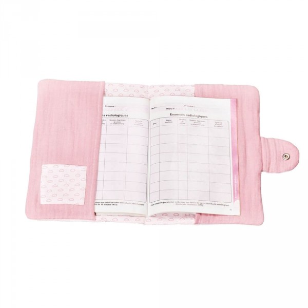 Protège carnet de santé lily poudrée Sauthon baby deco