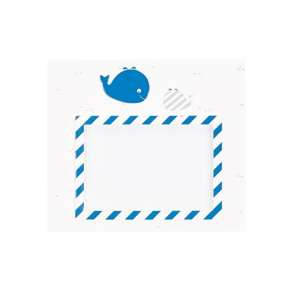Cadre photo rectangle blue baleine Sauthon baby deco