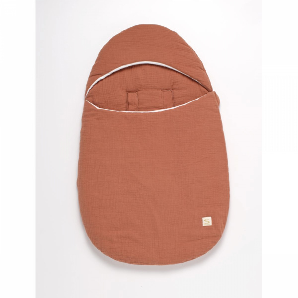 Nid d'ange nomade 0-3 mois uni terracotta Sauthon baby deco