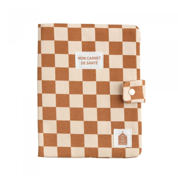 Protège carnet de santé damier petit chou Sauthon baby deco