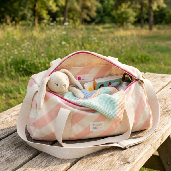 Sac polochon rose Sauthon baby deco