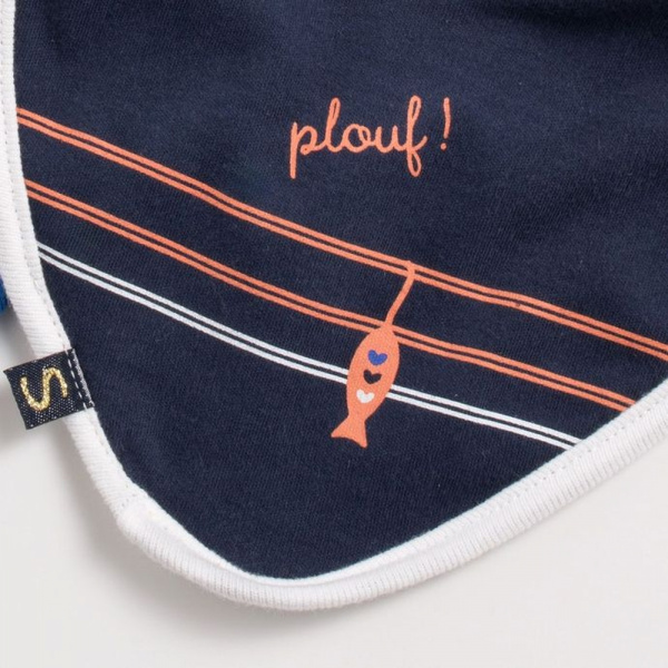 Lot de 2 bavoirs bébé baby sailor Sauthon baby deco