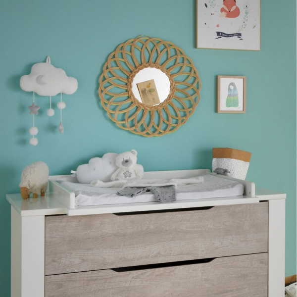 Commode + plan à langer grand modèle loft bois Sauthon meubles