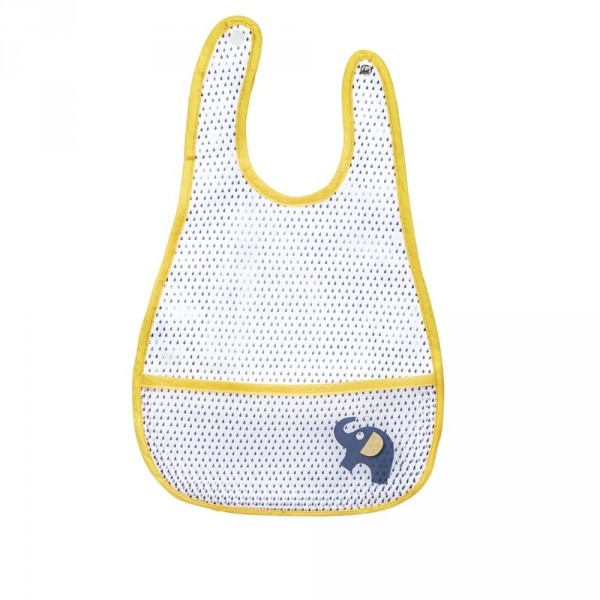 Bavoir plastifié babyfan jaune Sauthon baby deco