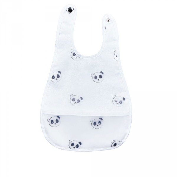 Bavoir plastifié panda chao chao Sauthon baby deco