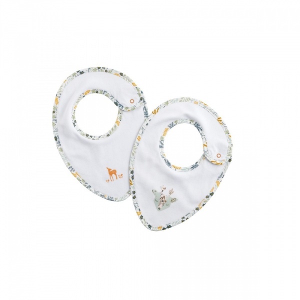 Lot de 2 bavoirs bébé promenons nous Sauthon baby deco