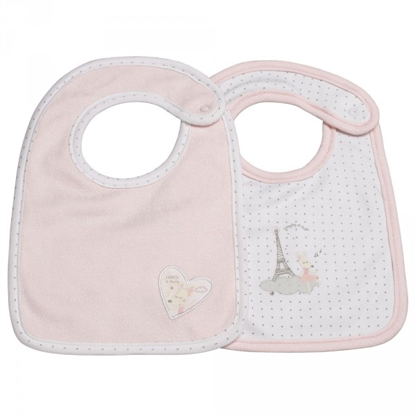 Lot de 2 bavoirs lilibelle Sauthon baby deco