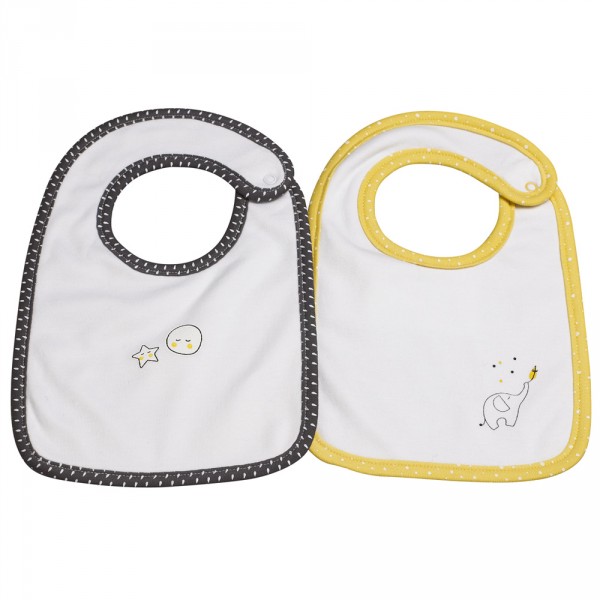 Lot de 2 bavoirs babyfan Sauthon baby deco