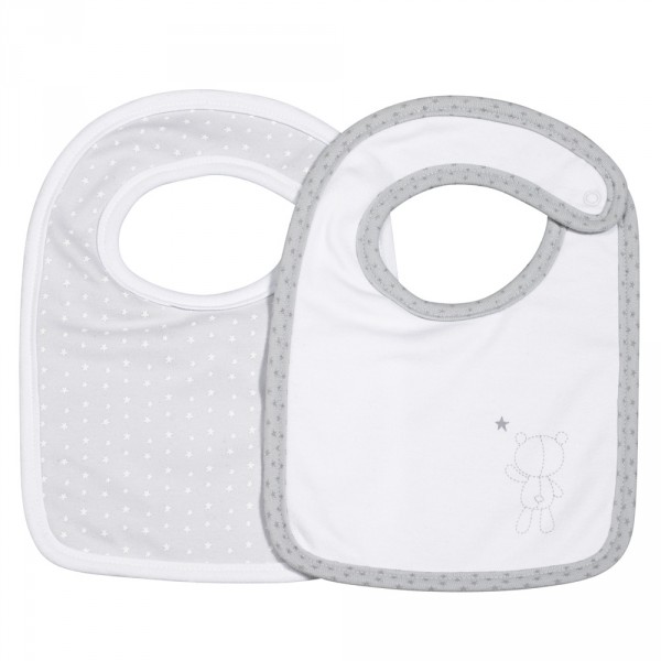 Lot de 2 bavoirs céleste Sauthon baby deco