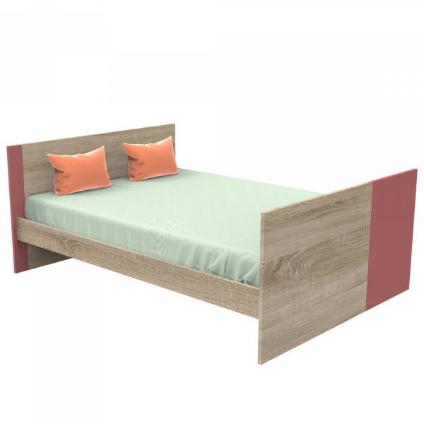 Lit évolutif bébé combiné 70x140 cm en 140x200 cm nova rose canyon Sauthon meubles