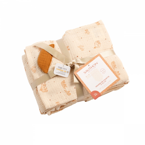 Housse de couette + taie d'oreiller orsino Sauthon baby deco