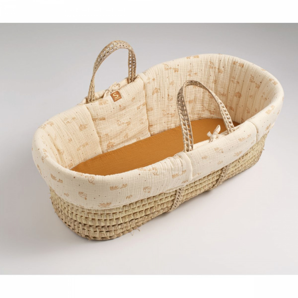 Couffin bébé avec habillage orsino Sauthon baby deco