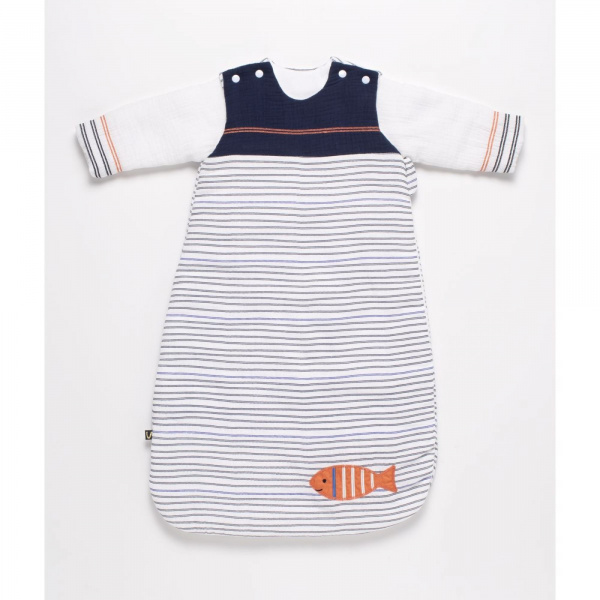 Gigoteuse hiver 0-6 mois avec manches baby sailor Sauthon baby deco