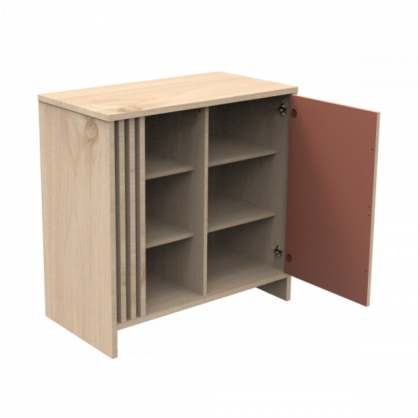 Commode porte et niches terracotta tokyo Sauthon meubles