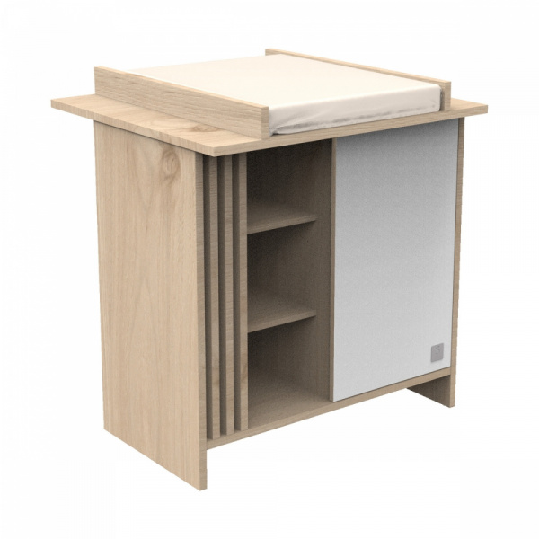 Commode porte et niches blanche tokyo Sauthon meubles