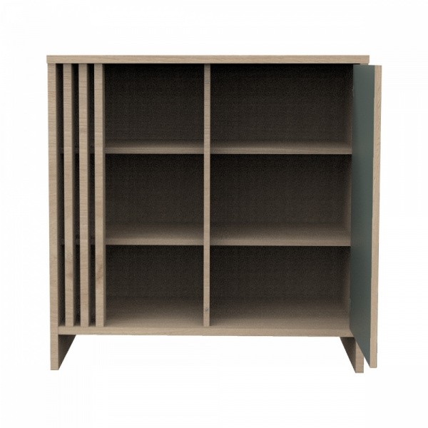 Commode porte et niches sauge tokyo Sauthon meubles