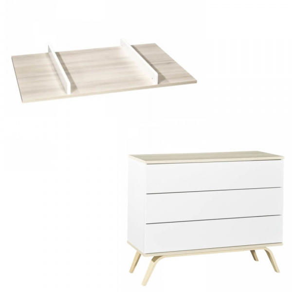 Commode + plan à langer petit modèle serena Sauthon meubles