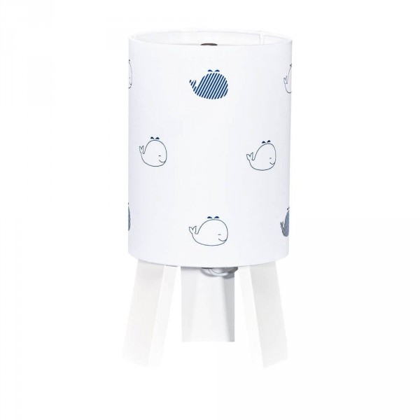 Lampe de chevet moderne blue baleine Sauthon baby deco