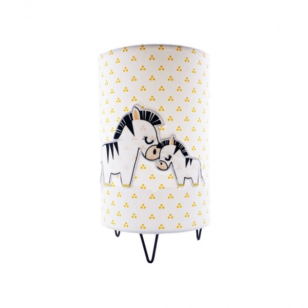 Lampe de chevet pluche et pompon Sauthon baby deco