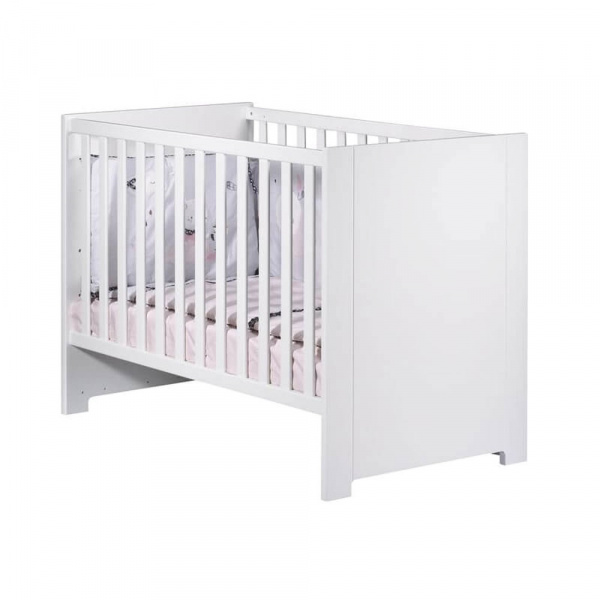 Chambre trio lit 60x120 + commode + armoire loft blanc + plan à langer offert Sauthon meubles
