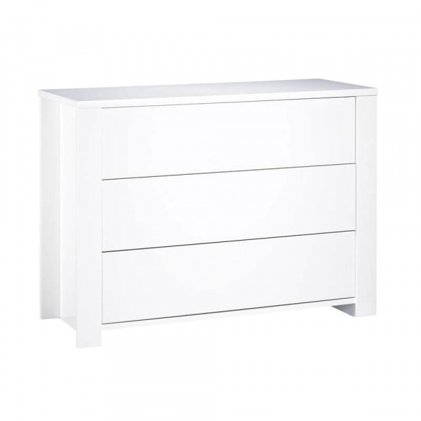 Chambre trio lit 60x120 + commode + armoire loft blanc + plan à langer offert Sauthon meubles