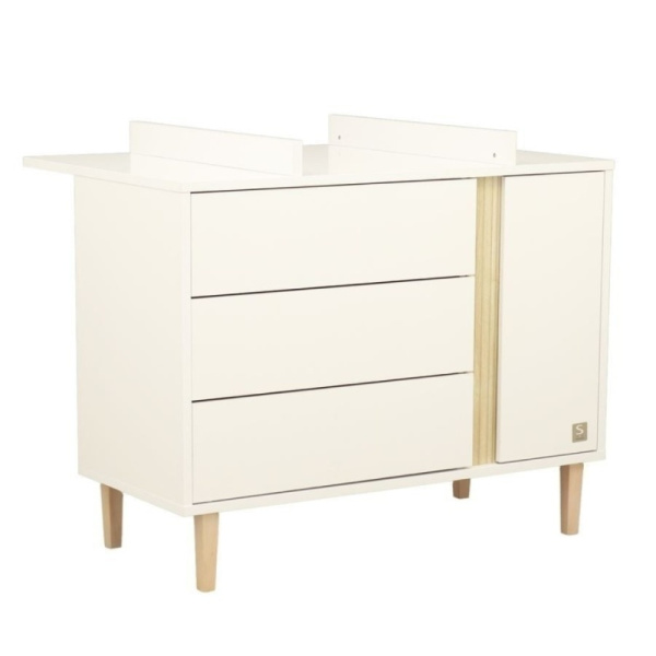 Chambre bébé duo lit évolutif 140x70cm + commode 3 tiroirs 1 porte paloma + plan à langer offert ! Sauthon meubles