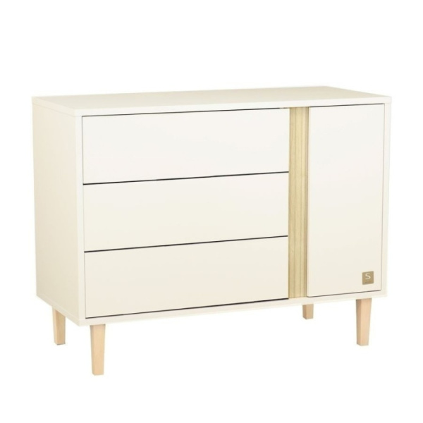 Chambre bébé duo lit évolutif 140x70cm + commode 3 tiroirs 1 porte paloma + plan à langer offert ! Sauthon meubles