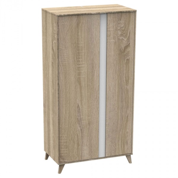 Chambre trio lit 70x140 + commode + armoire nova blanc lin Sauthon meubles