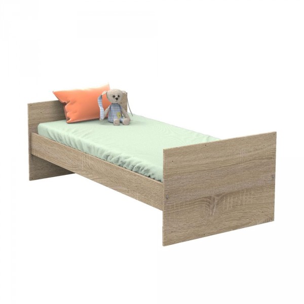 Chambre duo lit combiné évolutif 60x120 + armoire nova blanc lin Sauthon meubles